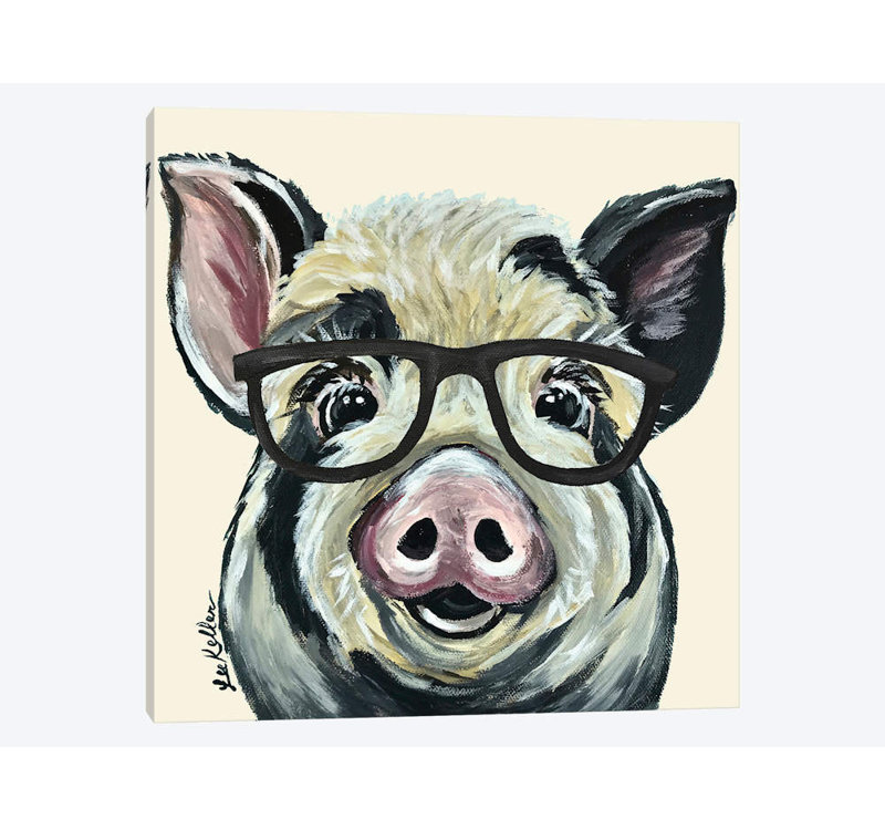 pig with glasses