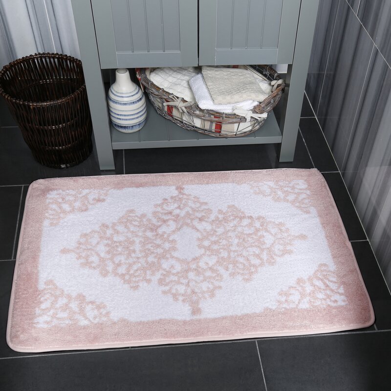 Shabbychic Duet Lacey Blush Reversible Bath Rug Reviews Wayfair