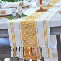 Size: 16 x 72 inch Q-Beans Decorative Table Runner Dining Room Indoor and Outdoor Washable and Reusable for Kitchen Brown Wooden Wall Plank Table 