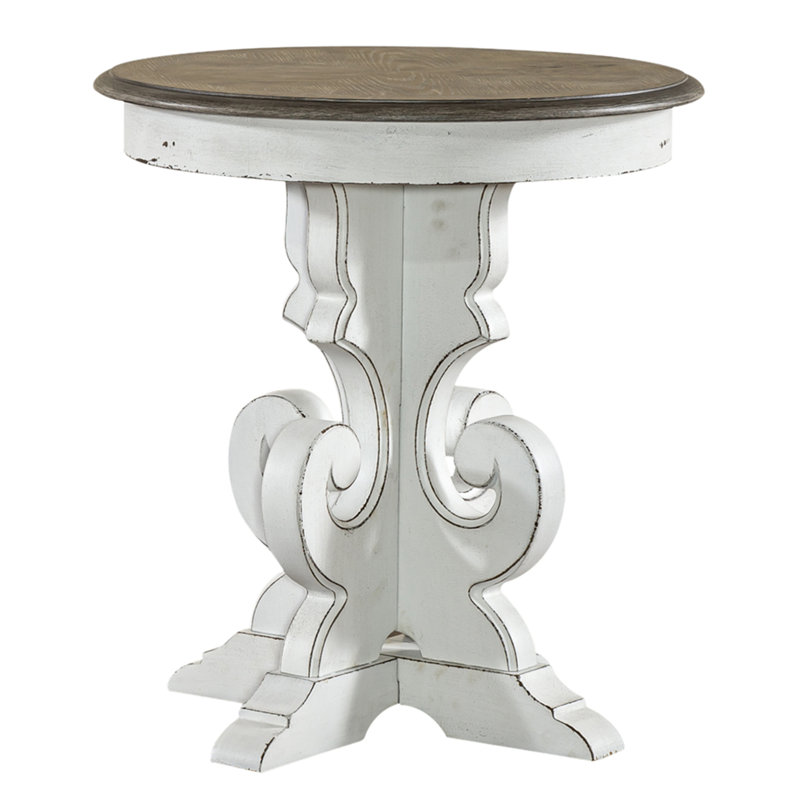 Colchester Round End Table Table Base Color: White