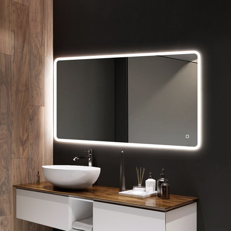 led bathroom mirror wayfair