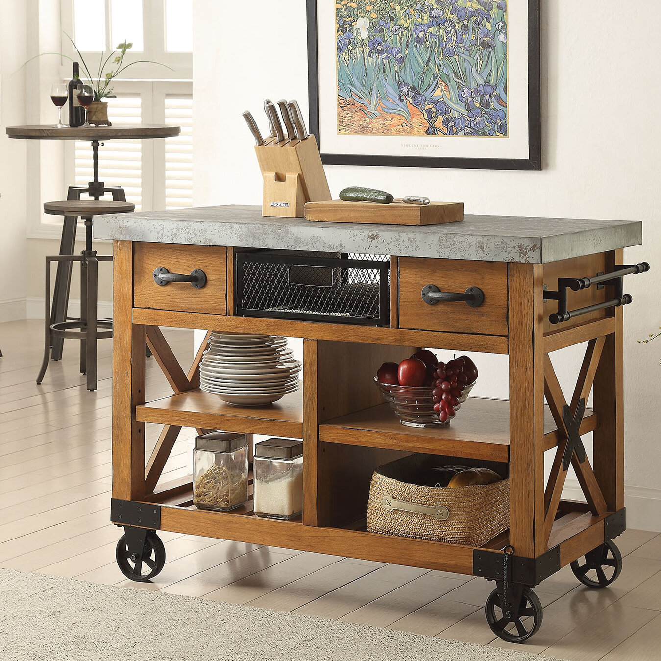 Rustic Kitchen Islands Carts FREE Shipping Over 35 Wayfair