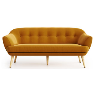 Mustard Velvet Sofa Wayfair Co Uk Quickview 0 Apr Financing Dark Green Golden
