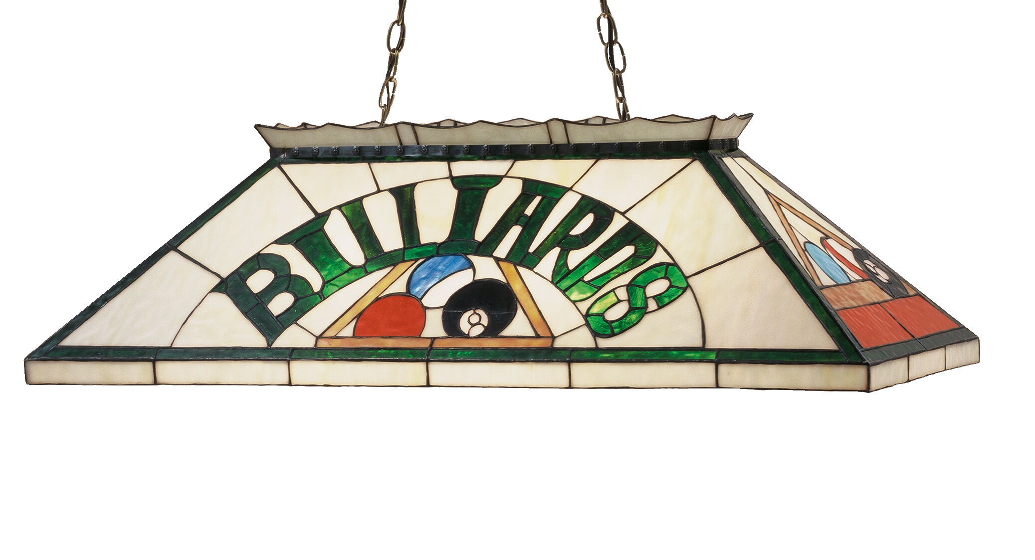 stained glass billiard light