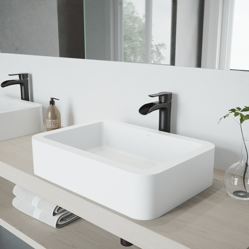 Vigo Vessel Sink Pop Up Drain And Mounting Ring In Antique Rubbed Bronze Bathroom Sinks Plumbing Fixtures