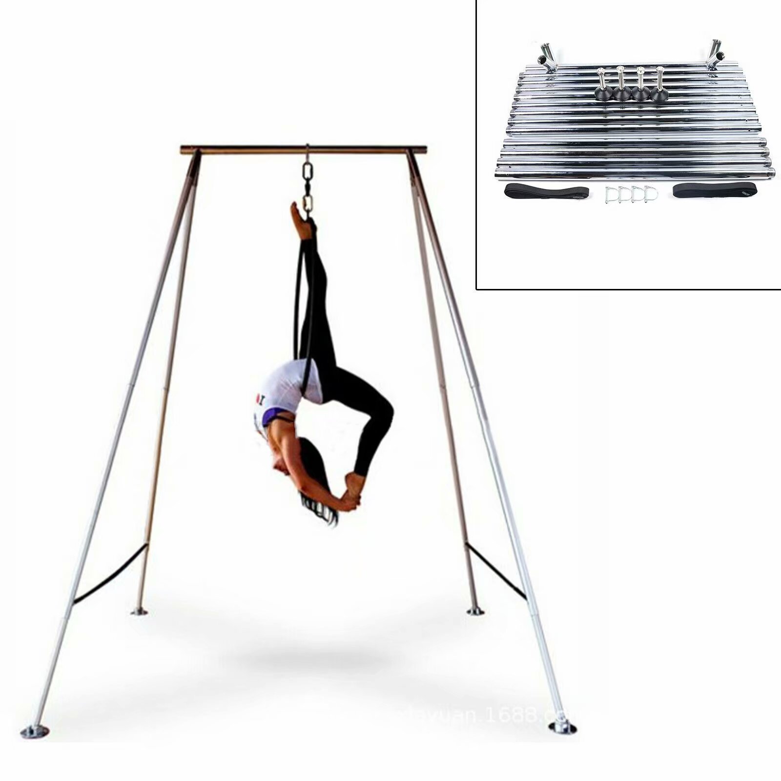 Rebrilliant Aerial Yoga Steel Frame Stand Swing Bar Home Indoor Gym Wayfair