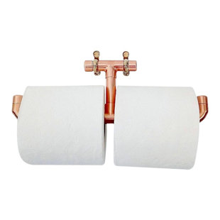 copper effect toilet roll holder
