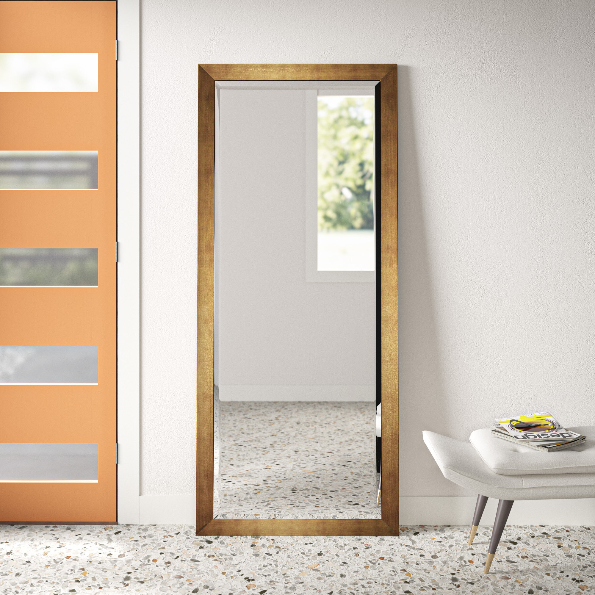 beveled full length mirror