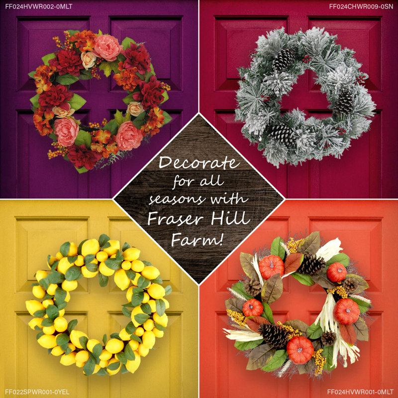 Primrue Door Hanging Harvest 24 Polyvinyl Chloride Wreath Wayfair