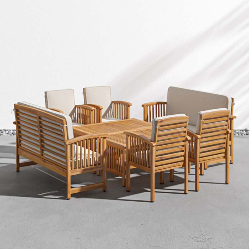 Shayne 8 Piece Sofa Seating Group With Cushions Reviews Allmodern