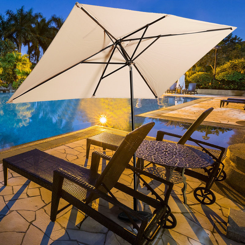 Arlmont Co Fritz 10 X 6 6 Rectangular Market Umbrella Wayfair