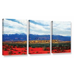 36 x 72 ArtWall Gene Fousts Hillside 3 Piece Gallery-Wrapped Canvas Set 