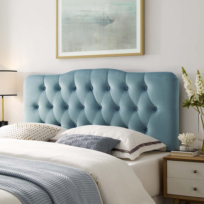 Twin Full Queen King Gray Upholstered Headboard Bed Frame Mount Tufted Fabric Furniture Beds Mattresses