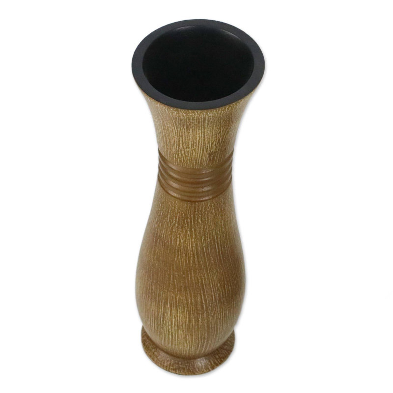 World Menagerie Alyvia Gift Of Nature Wood Decorative Table Vase Wayfair