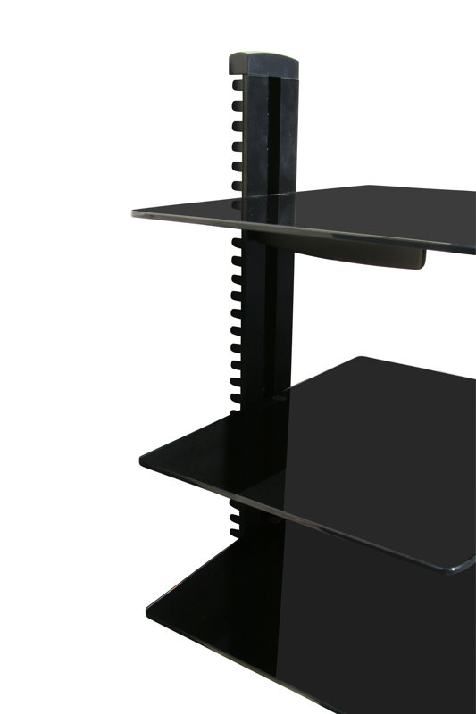 Mount It Wall Mounted Av Component Shelving System With 3 Adjule Wall Mounted Av Component Shelving System With 3 Adjule Tempered Gl Shelves