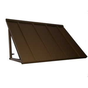 Door & Window Metal Standing Seam Bronze 6 ft. x 3 ft. Awning