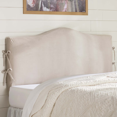 Lark Manor Angelique Slipcover Upholstered Panel Headboard Size: Full, Upholstery: Mystere Dove