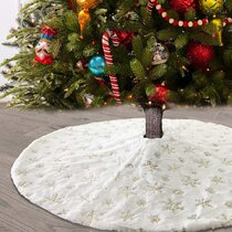 Details about   Northlight Christmas Tree Skirt 48" Wide Red White Trim Round Holidays 