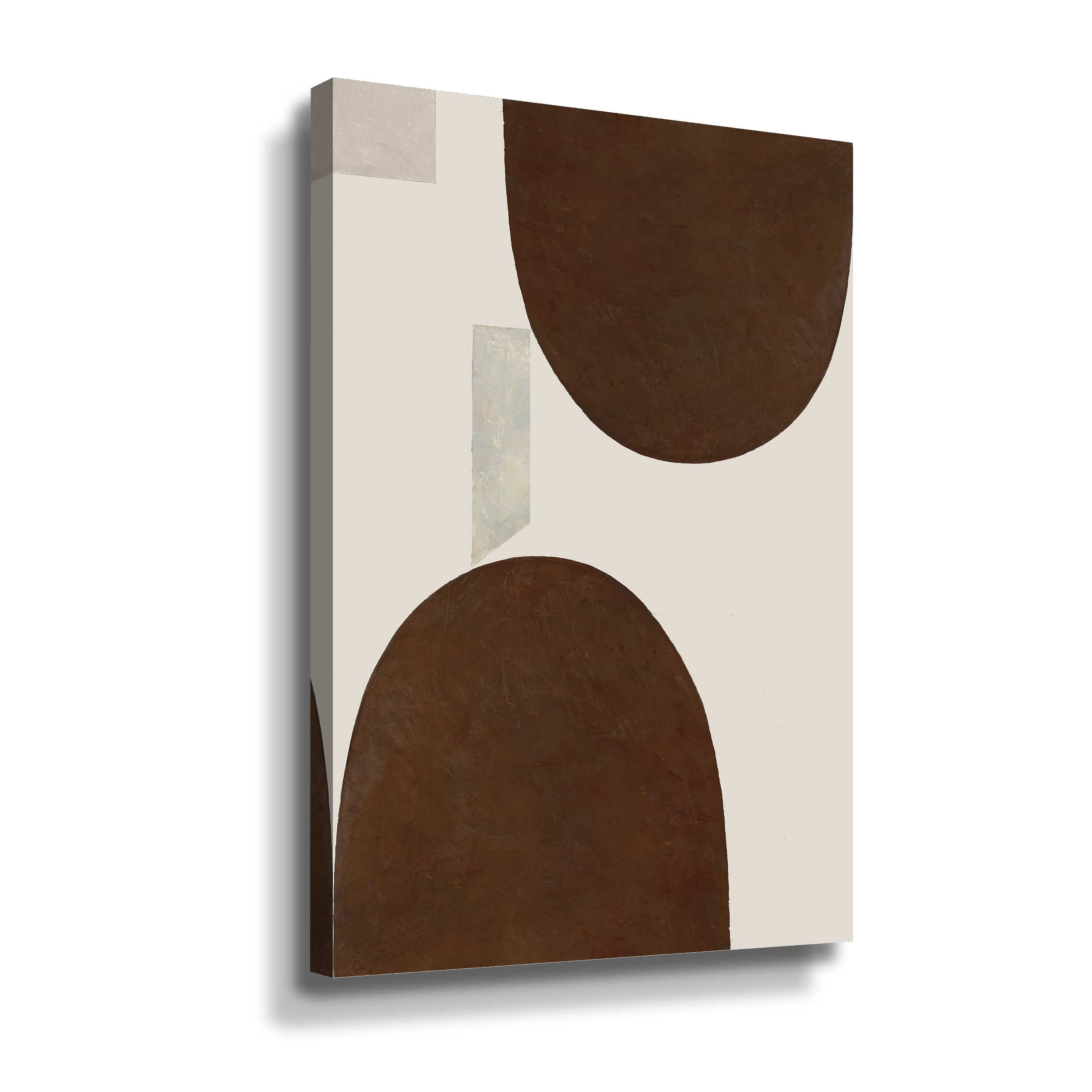 Wrought Studio Half Domes II Brown No Border - Graphic Art on Canvas ...