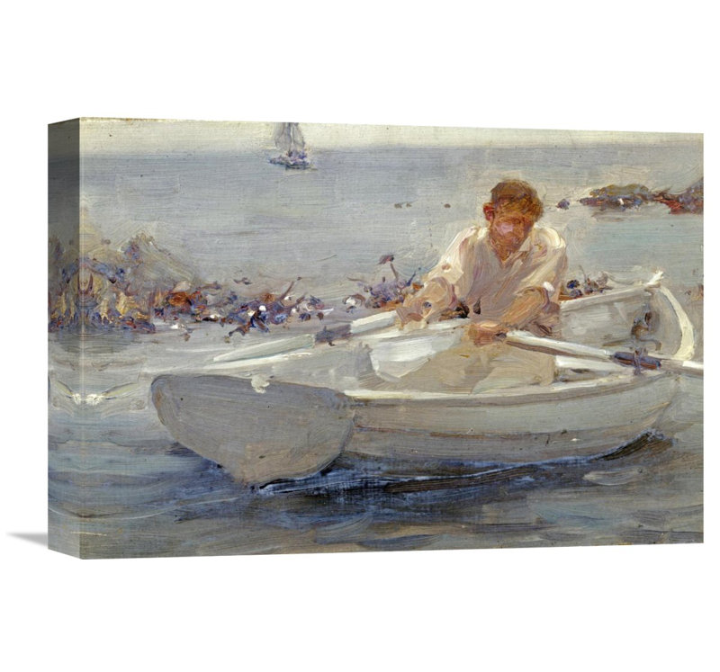 Global Gallery Man In A Rowing Boat By Henry Scott Tuke Painting