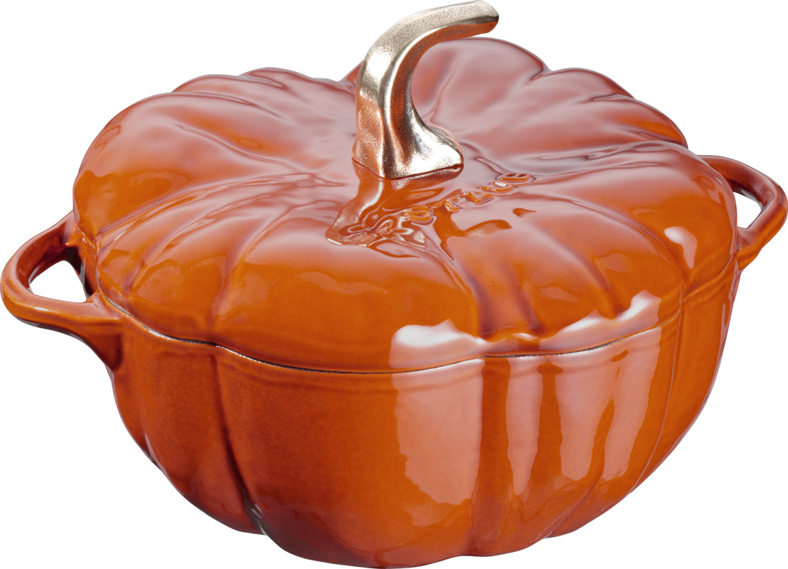 staub cast iron pumpkin cocotte & reviews | wayfair staub cast iron pumpkin cocotte & reviews | wayfair