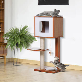 Tucker Murphy Pet 35 75 H Cat Tree Furniture Wood Kitten House