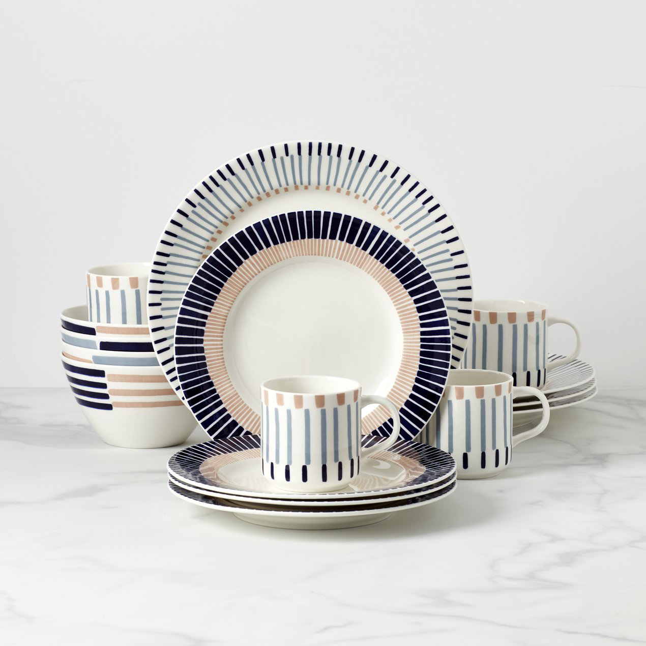 kate spade new york Brook Lane 16 Piece Dinnerware Set, Service for 4