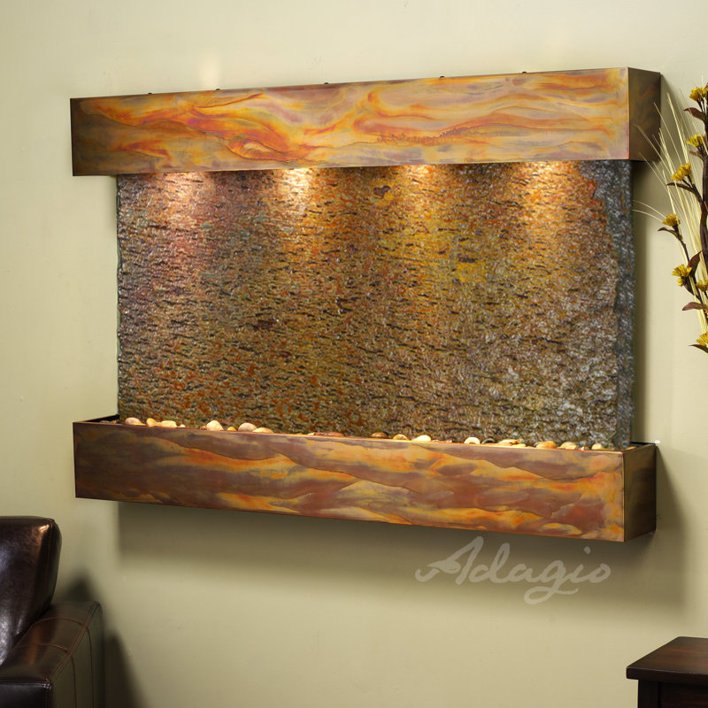 Adagio Fountains Sunrise Springs Natural Stone Metal Square Edges Adagio Fountains Sunrise Springs