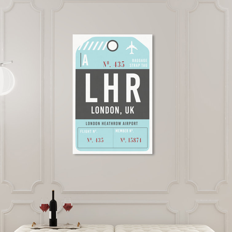 London Luggage Tag - Wrapped Canvas Textual Art