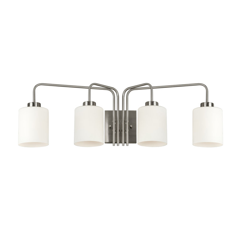 Wrought Studio Oglesby 4 Light Dimmable Brushed Nickel Vanity Light Reviews Wayfair