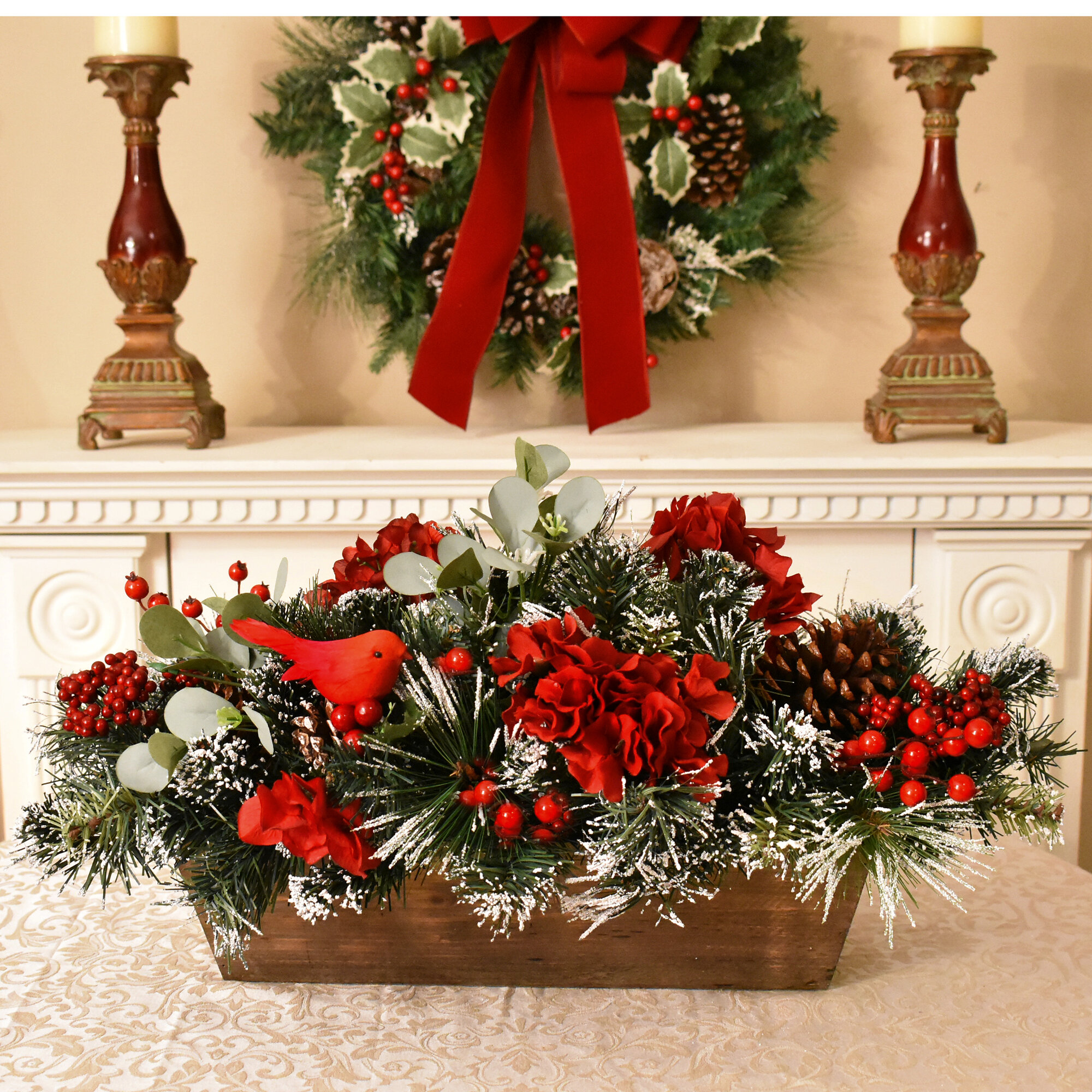 The Holiday Aisle® Mixed Centerpieces in Planter & Reviews | Wayfair