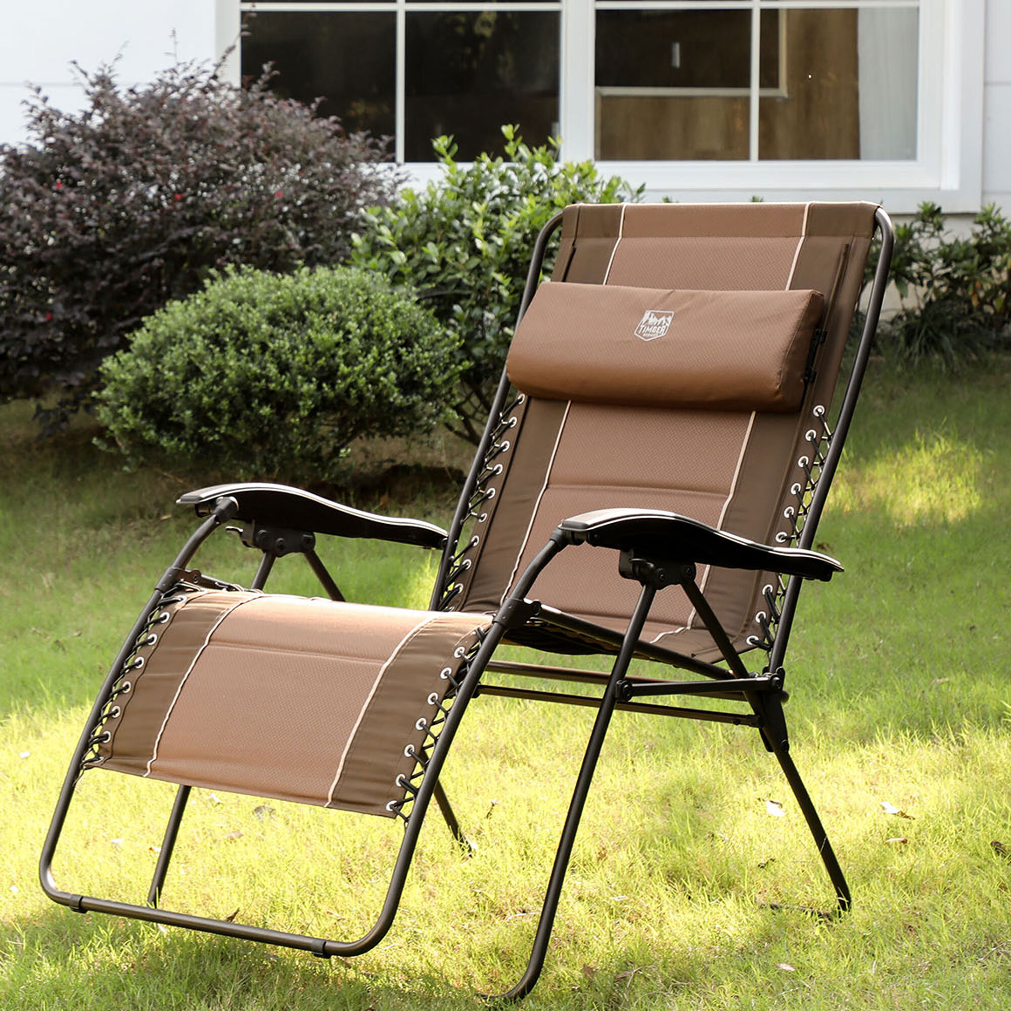 Portable Gravity Folding Lounge Beach/Chairs Outdoor Camping Recliner Tray new 