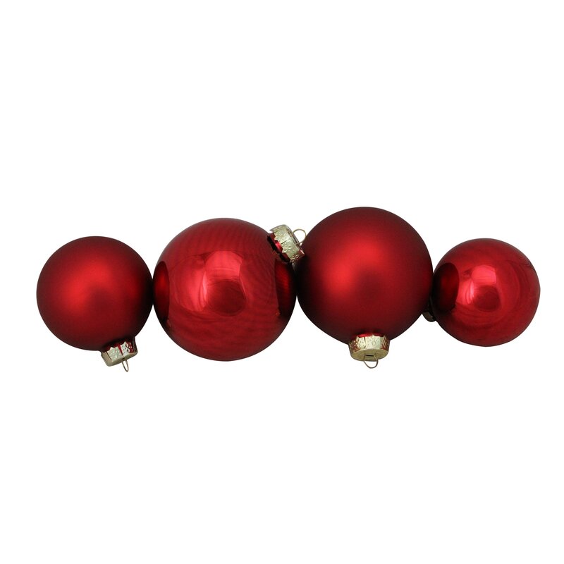 red and gold glass christmas ornaments