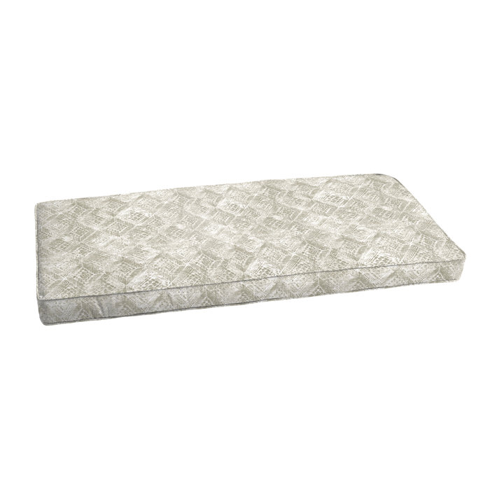 World Menagerie Geometric Indoor Outdoor Foam Bench Cushion