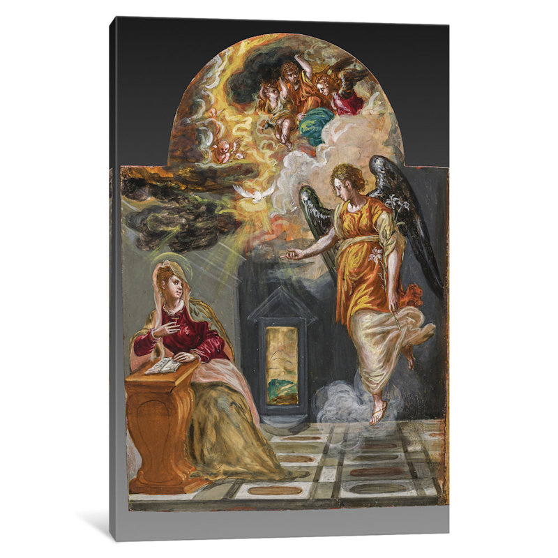 East Urban Home The Annunciation By El Greco Painting Print On Wrapped Canvas Wayfair List of famous annunciation art, listed alphabetically with pictures of the artwork when available. wayfair