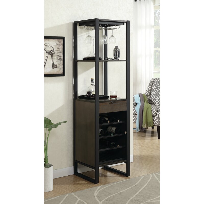 Latitude Run Sapir Tower Bar Wine Storage Wayfair