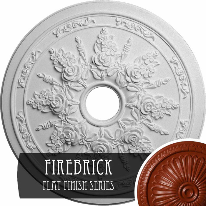 Ekena Millwork Rose And Ribbon Ceiling Medallion Wayfair