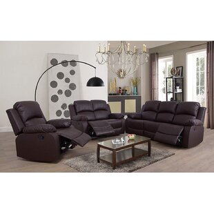 Averianna 3 Piece Faux Leather Reclining Living Room Set by Red Barrel Studio