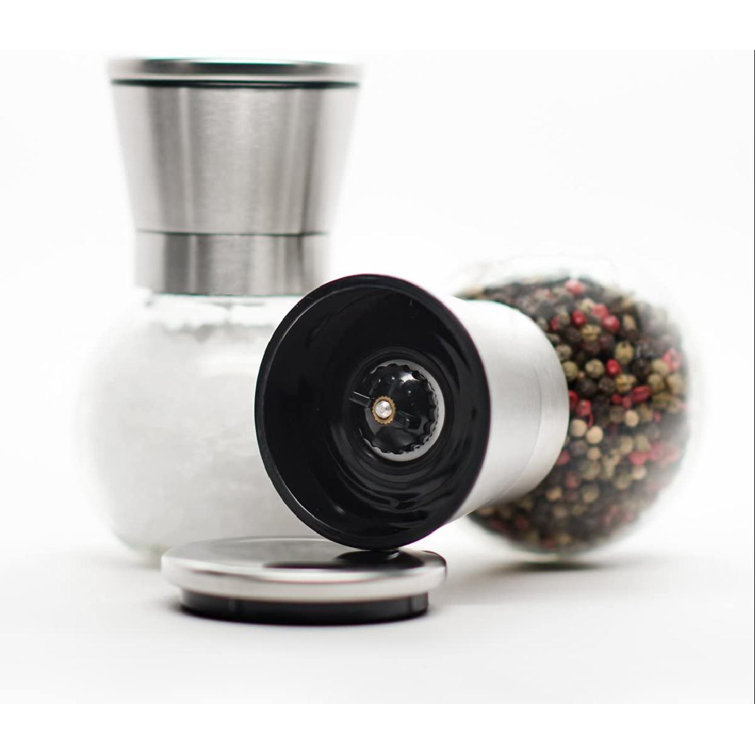 Stainless Steel Salt and Pepper Grinder of Premium Brushed Mill 5 Grade &U Stainless Steel Salt and Pepper Grinder of Premium Brushed Mill 5 Grade &U