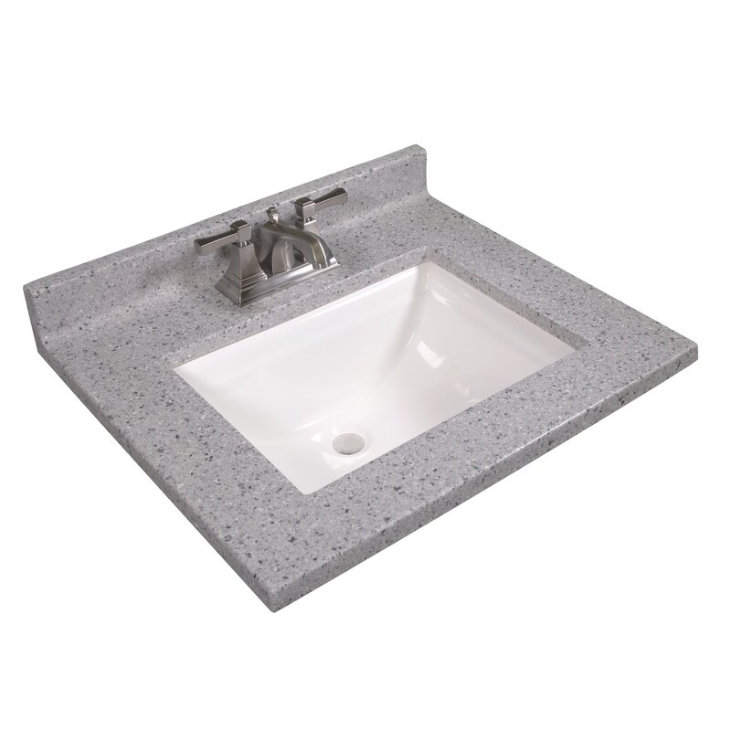 Design House 25 In W Cultured Marble Vanity Top In Moonscape Grey