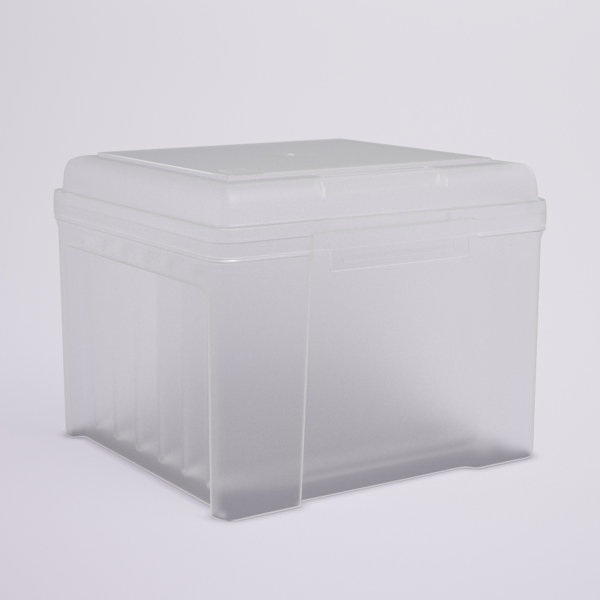 Clear Plastic Storage Box With Clip Down Lid & Slots For 15  Integrated Dividers 