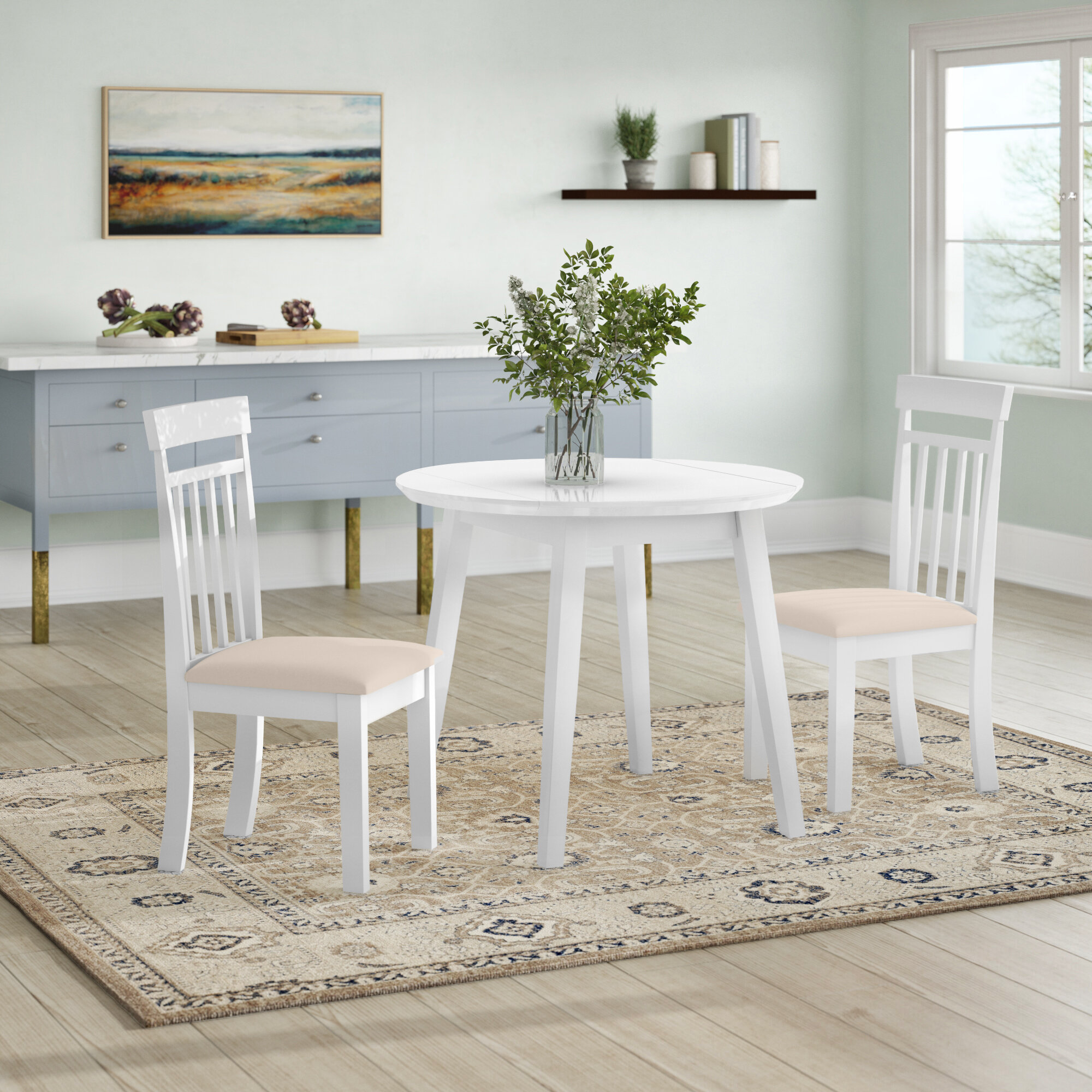 Breakwater Bay Inglewood Extendable Dining Set With 2 Chairs