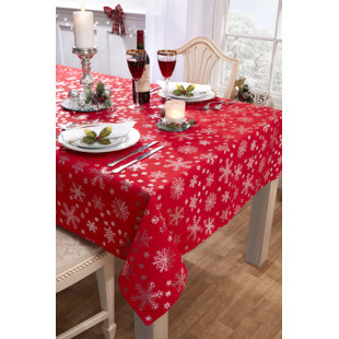 Christmas Table Runners Placemats Tablecloths Cushion Cover Creme Red Reindeer 