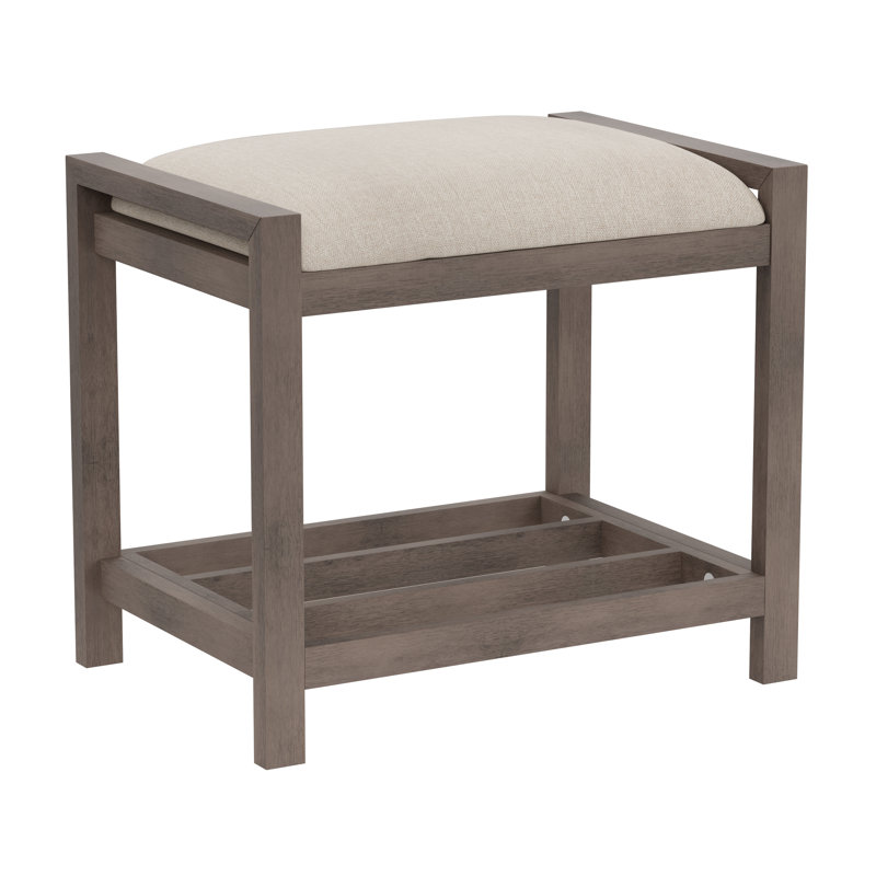 Adrian Vanity Stool Frame Color: Gray