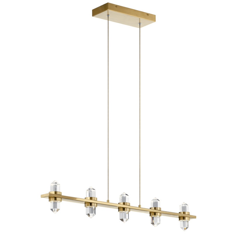 Mercer41 Mcdevitt 5 Light Kitchen Island Linear Led Pendant Wayfair