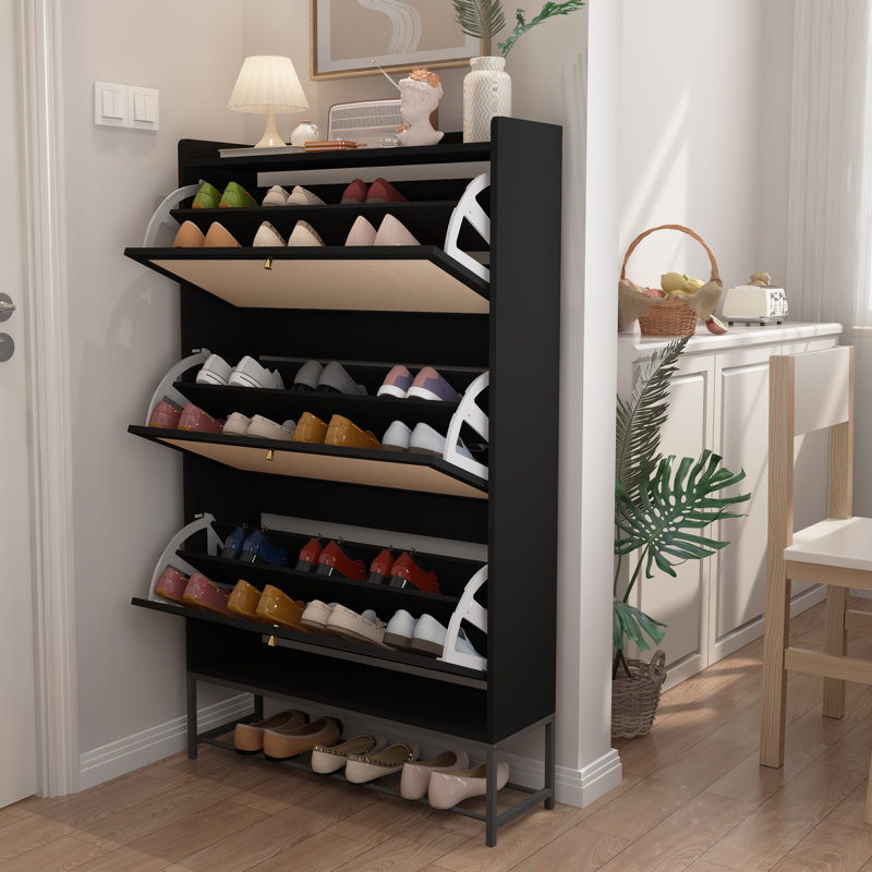 28 Pair Shoe Storage Finish: Black