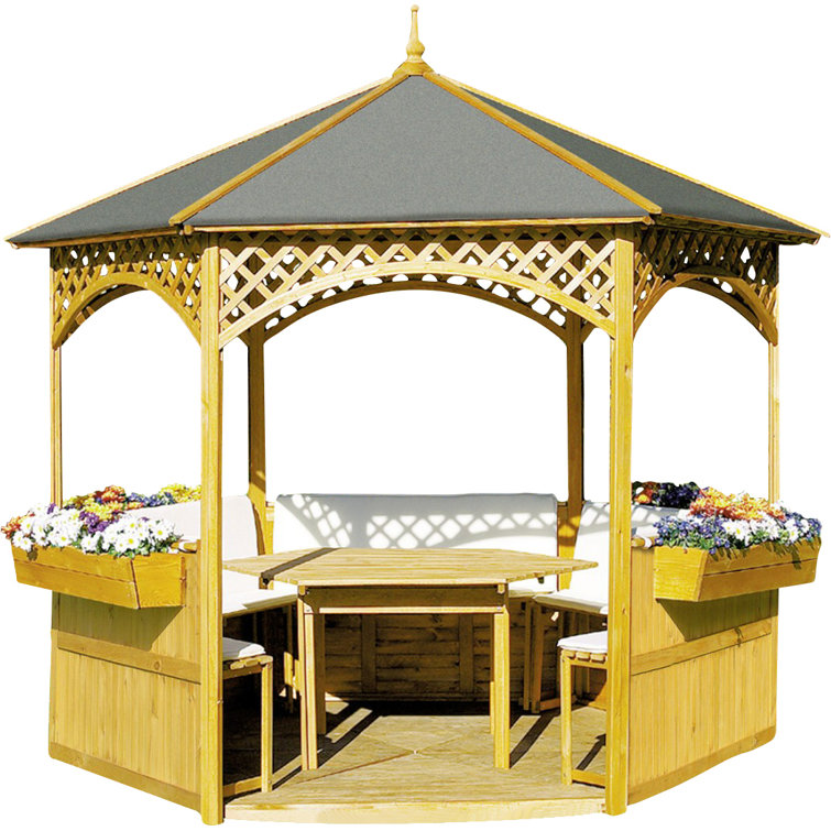 garten living 326 cm x 326 cm pavillon palma aus holz wayfair de