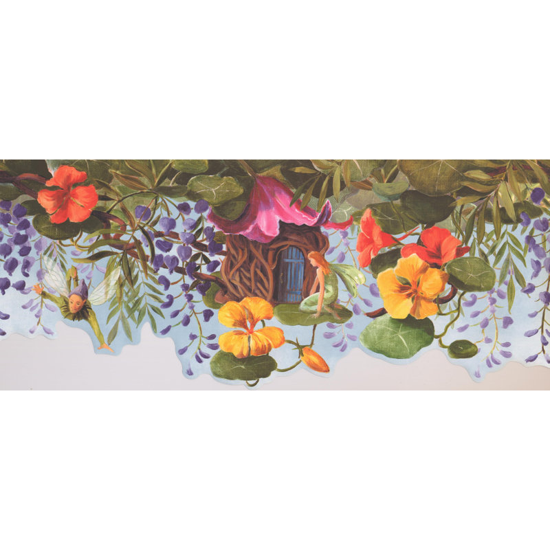 York Wallcoverings Peter Pan Tinker Bell Treehouse Colorful