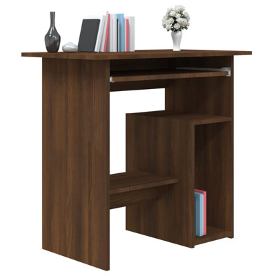 Desk Computer Desk Home Office Antoniu Desk with Keyboard Tray Engineered Wood