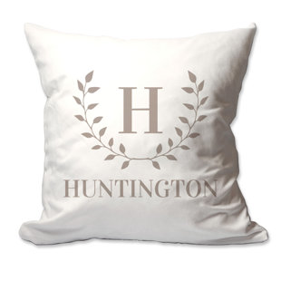 Personnalisé noms de famille coussin lin cadeau unique français couronne